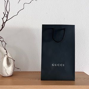 GUCCI Black Paper Shopping Bag 9*15*5.5